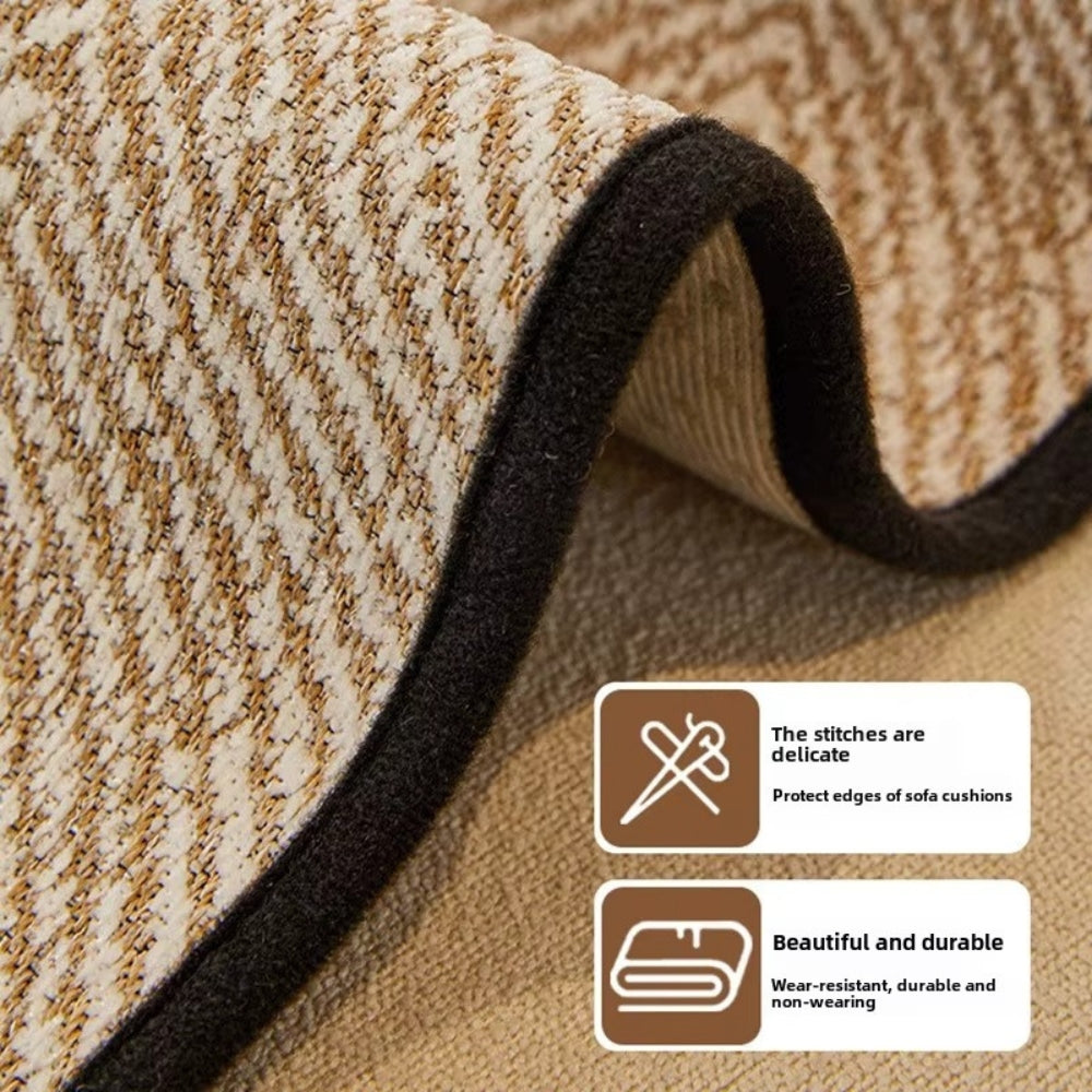 WaveGuard - Anti-Slip Scalloped Edge Sofa Cover with Fringe Detail